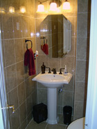 Bathroom with custom tile work